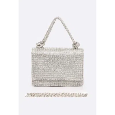 Fashnzfab Rhinestone Top Handle Small Bridal Party Clutch