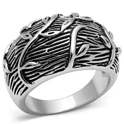 Fashnzfab Rhodium Brass Ring With No Stone In Pink