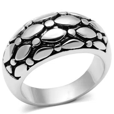 Fashnzfab Rhodium Brass Ring With No Stone In Silver