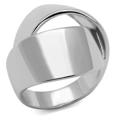 Fashnzfab Rhodium Brass Ring With No Stone In Silver