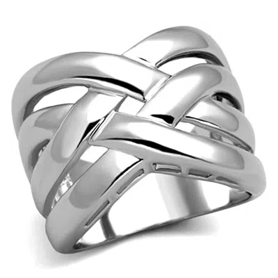 Fashnzfab Rhodium Brass Ring With No Stone In Silver