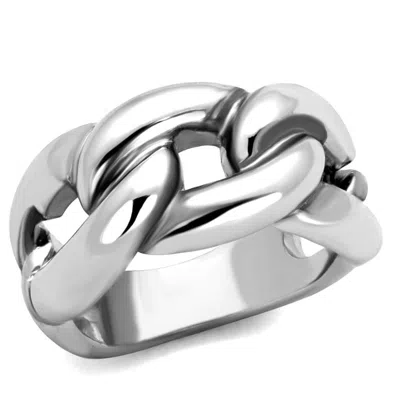 Fashnzfab Rhodium Brass Ring With No Stone In Silver