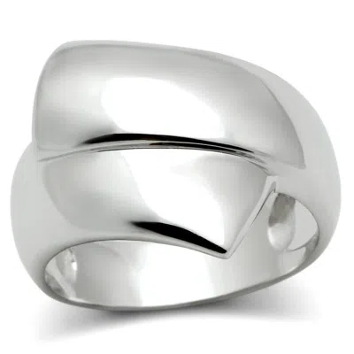 Fashnzfab Rhodium Brass Ring With No Stone In Silver