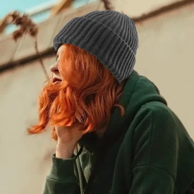 Fashnzfab Ribbed Knit Cuffed Beanie Hat In Yellow