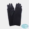 Fashnzfab Ribbed Knit Smart Touch Gloves In Black