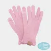Fashnzfab Ribbed Knit Smart Touch Gloves In Pink