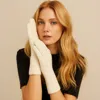 Fashnzfab Ribbed Knit Solid Long Winter Gloves In Brown