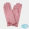 Fashnzfab Ribbon Pointed Touch Smart Gloves In Pink