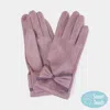Fashnzfab Ribbon Smart Touch Gloves In Purple