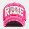 Fashnzfab Ride Message Western Horse Embroidered Vintage Baseball Cap In Pink