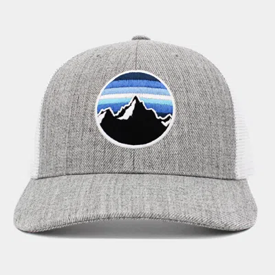 Fashnzfab Ridgeline Mountain Mesh Back Trucker Hat In Grey