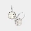 Fashnzfab Rivoli Cut Genuine Crystal Lever Back Earrings - Gray, Silver In Silver