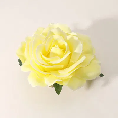 Fashnzfab Rose Pin Brooch / Hair Clip / Hair Band / Bracelet Light, Yellow