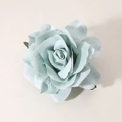 Fashnzfab Rose Pin Brooch / Hair Clip / Hair Band / Bracelet Mint In Green