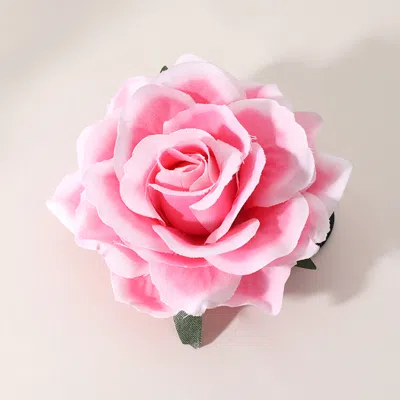 Fashnzfab Rose Pin Brooch / Hair Clip / Hair Band / Bracelet Pink