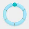 Fashnzfab Round Bead Accented Resin Stretch Bracelet Aqua In Blue