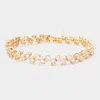Fashnzfab Round Cz Stone Evening Bracelet Gold In Gold