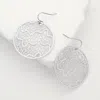 Fashnzfab Round Filigree Dangle Earrings In Multi
