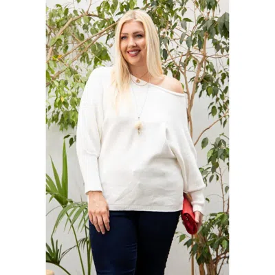 Fashnzfab Round Neck Long Sleeve Solid Sweater In Multi