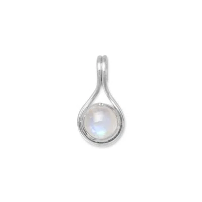 Fashnzfab Round Rainbow Moonstone Slide In Metallic