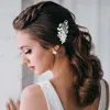 Fashnzfab Round Stone Accented Hair Comb In Metallic