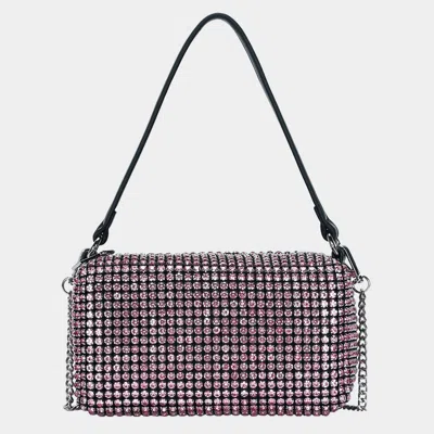 Fashnzfab Round Stone Embellished Tote / Crossbody Bag In Pink