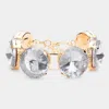 Fashnzfab Round Stone Evening Bracelet Gold In Gold