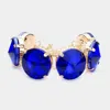 Fashnzfab Round Stone Evening Bracelet Sapphire In Blue