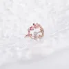 Fashnzfab Ruby Butterfly Ring (adjustable) In Multi