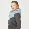 Fashnzfab Ruffle Infinity Scarf In Blue