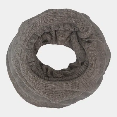 Fashnzfab Ruffle Infinity Scarf In Gray