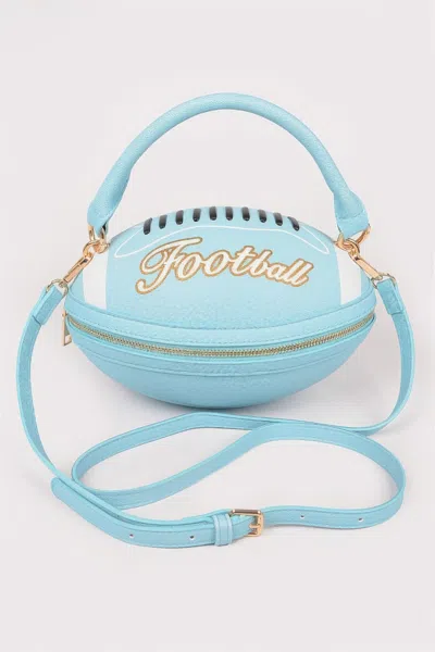 Fashnzfab Rugby Football Clutch In Blue