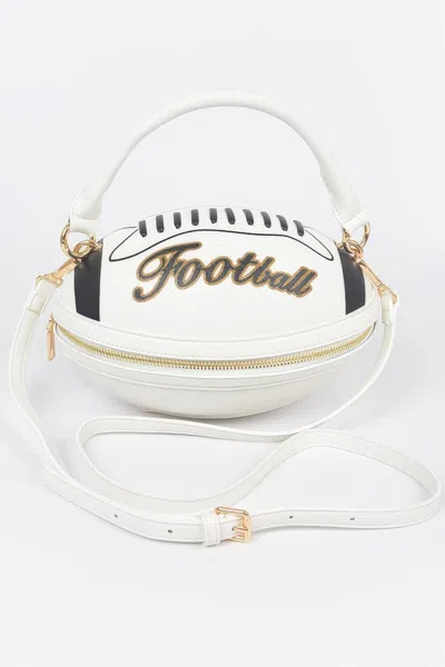 Fashnzfab Rugby Football Clutch In White