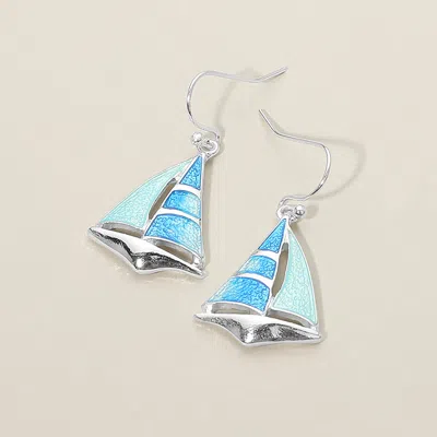 Fashnzfab Sailboat Charm Drop Dangle Earrings In Multi
