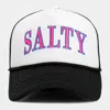 Fashnzfab Salty Message Mesh Back Trucker Hat In Multi