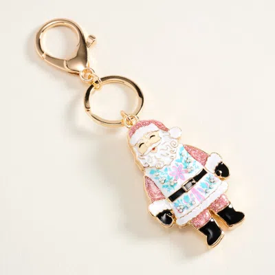 Fashnzfab Santa Claus Christmas Bag Charm Keychain In Multi