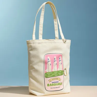 Fashnzfab Sardine Graphic Print Everyday Carry Tote Bag In Pink