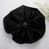 Fashnzfab Satin Fabric Scrunchie Hairband In Black