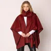 Fashnzfab Scarf Ruana Poncho In White
