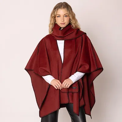 Fashnzfab Scarf Ruana Poncho In White