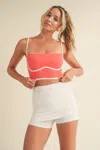 Fashnzfab Sculpting Bra Tank In Red