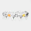Fashnzfab Sea Glass Accented Metal Octopus Cluster Stretch Bracelet Multi In Multi