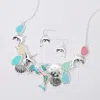 Fashnzfab Sea Glass Dolphin Metal Seashell Sand Dollar Starfish Embellished Necklace In Metallic