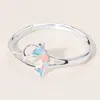 Fashnzfab Sea Glass Enamel Dolphin Pointed Stretch Bracelet In Multi