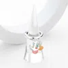 Fashnzfab Sea Glass Metal Anchor Dangle Stretch Ring - Multi, Silver In Multi