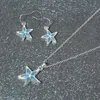 Fashnzfab Sea Glass Starfish Pendant Necklace In Multi