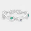 Fashnzfab Sea Turtle Accented Stretch Bracelet Multi, Silver In Multi