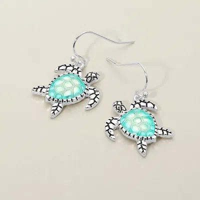 Fashnzfab Sea Turtle Charm Drop Dangle Earrings In Multi