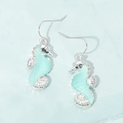 Fashnzfab Seahorse Charm Drop Dangle Earrings In Metallic