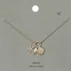 Fashnzfab Seashell Starfish Pearl Pendant Necklace In Gold